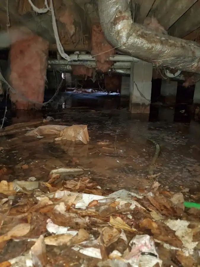 Crawl space flood assessment for Commercial Water Damage Restoration in Upper Gwynedd